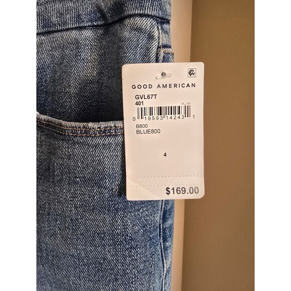 Good American distressed jeans women's size 4 NWT - Picture 4 of 10